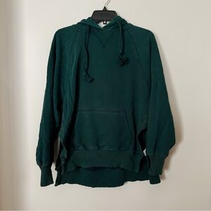 American Eagle Emerald Teal Green Hoodie Sweatshirt with Pocket Small Lounge